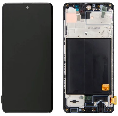 Tela Display Samsung A51 A515 Preto com Aro Original OLED